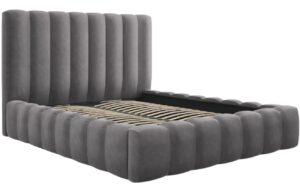 Micadoni Sametov&aacute; postel Kelp 160 x 200 cm s &uacute;ložn&yacute;m prostorem