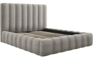 Micadoni Sametov&aacute; postel Kelp 200 x 200 cm s &uacute;ložn&yacute;m prostorem