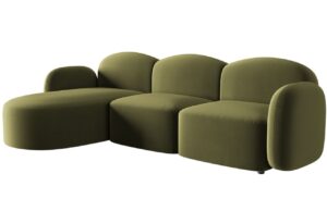 Micadoni Sametov&aacute; rohov&aacute; pohovka Blair 274 cm