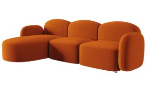 Micadoni Sametov&aacute; rohov&aacute; pohovka Blair 274 cm