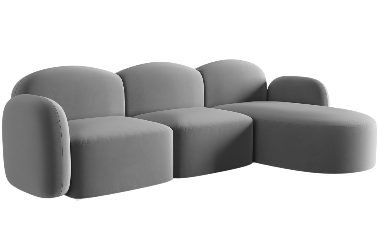 Micadoni Sametová rohová pohovka Blair 274 cm