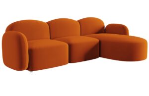 Micadoni Sametov&aacute; rohov&aacute; pohovka Blair 274 cm