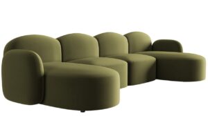 Micadoni Sametov&aacute; rohov&aacute; pohovka Blair 354 cm