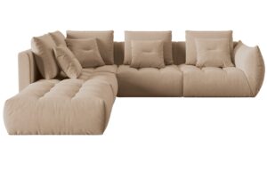 Micadoni Sametov&aacute; rohov&aacute; pohovka Bloom 316 cm