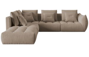 Micadoni Sametov&aacute; rohov&aacute; pohovka Bloom 316 cm