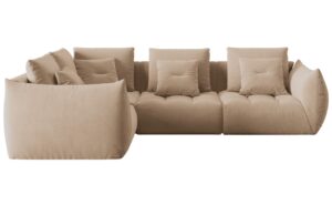 Micadoni Sametov&aacute; rohov&aacute; pohovka Bloom 316 cm