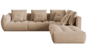 Micadoni Sametov&aacute; rohov&aacute; pohovka Bloom 316 cm