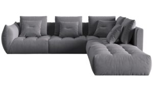 Micadoni Sametov&aacute; rohov&aacute; pohovka Bloom 316 cm