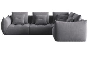 Micadoni Sametov&aacute; rohov&aacute; pohovka Bloom 316 cm