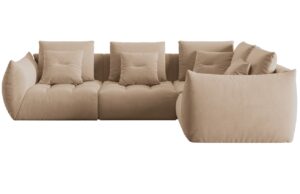 Micadoni Sametov&aacute; rohov&aacute; pohovka Bloom 316 cm