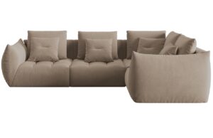 Micadoni Sametov&aacute; rohov&aacute; pohovka Bloom 316 cm