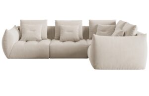 Micadoni Sametov&aacute; rohov&aacute; pohovka Bloom 316 cm