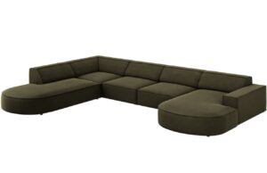 Micadoni Sametov&aacute; rohov&aacute; pohovka Jodie 364 cm