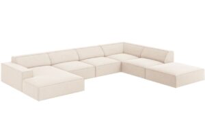 Micadoni Sametov&aacute; rohov&aacute; pohovka Jodie 364 cm