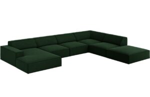 Micadoni Sametov&aacute; rohov&aacute; pohovka Jodie 364 cm