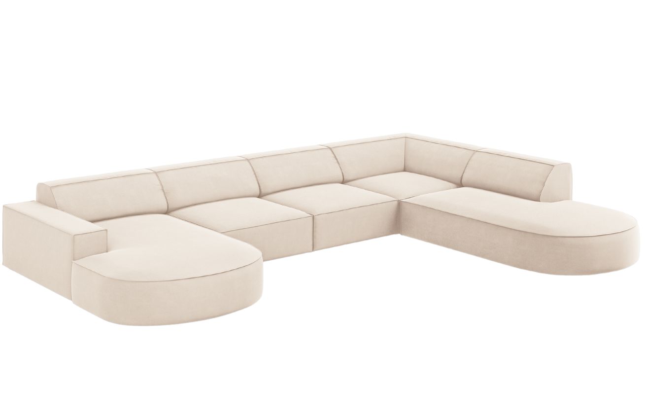 Micadoni Sametová rohová pohovka Jodie 364 cm