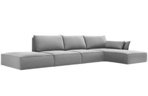 Micadoni Sametov&aacute; rohov&aacute; pohovka Kaelle 364 cm