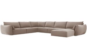 Micadoni Sametov&aacute; rohov&aacute; pohovka Kaelle 384 cm