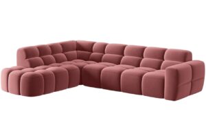 Micadoni Sametov&aacute; rohov&aacute; pohovka Lisa 293 cm