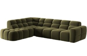 Micadoni Sametov&aacute; rohov&aacute; pohovka Lisa 293 cm