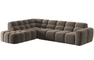 Micadoni Sametov&aacute; rohov&aacute; pohovka Lisa 293 cm