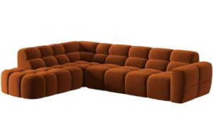 Micadoni Sametov&aacute; rohov&aacute; pohovka Lisa 293 cm