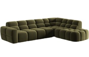 Micadoni Sametov&aacute; rohov&aacute; pohovka Lisa 293 cm