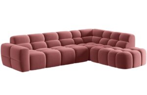 Micadoni Sametov&aacute; rohov&aacute; pohovka Lisa 293 cm