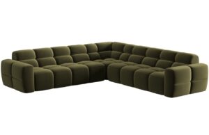 Micadoni Sametov&aacute; rohov&aacute; pohovka Lisa 310 cm