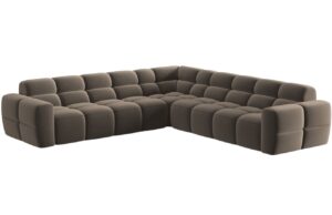 Micadoni Sametov&aacute; rohov&aacute; pohovka Lisa 310 cm