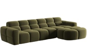 Micadoni Sametov&aacute; rohov&aacute; pohovka Lisa 310 cm