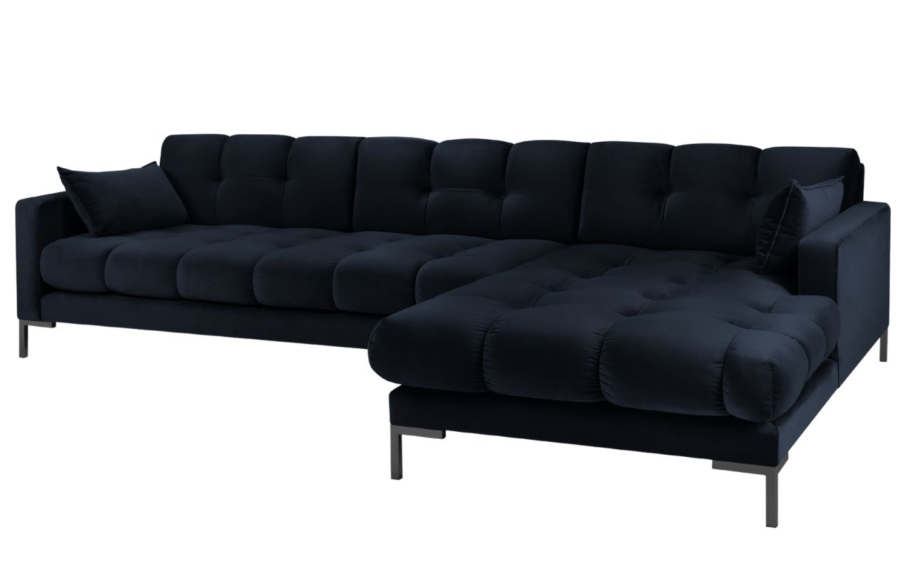 Micadoni Sametová rohová pohovka Mamaia 293 cm