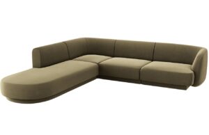 Micadoni Sametov&aacute; rohov&aacute; pohovka Miley 255 cm