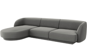 Micadoni Sametov&aacute; rohov&aacute; pohovka Miley 255 cm