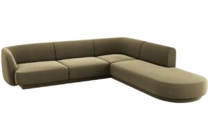 Micadoni Sametov&aacute; rohov&aacute; pohovka Miley 255 cm