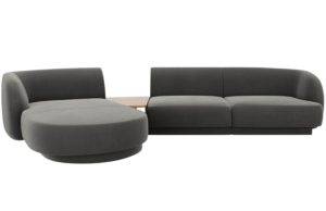 Micadoni Sametov&aacute; rohov&aacute; pohovka Miley 303 cm