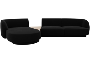 Micadoni Sametov&aacute; rohov&aacute; pohovka Miley 303 cm