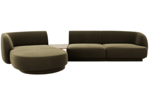 Micadoni Sametov&aacute; rohov&aacute; pohovka Miley 303 cm