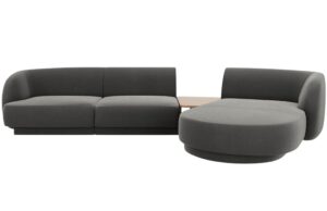 Micadoni Sametov&aacute; rohov&aacute; pohovka Miley 303 cm