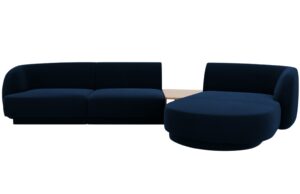 Micadoni Sametov&aacute; rohov&aacute; pohovka Miley 303 cm