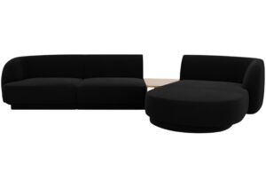 Micadoni Sametov&aacute; rohov&aacute; pohovka Miley 303 cm