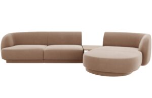 Micadoni Sametov&aacute; rohov&aacute; pohovka Miley 303 cm