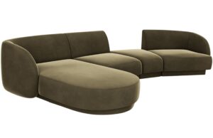 Micadoni Sametov&aacute; rohov&aacute; pohovka Miley 325 cm