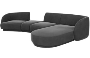 Micadoni Sametov&aacute; rohov&aacute; pohovka Miley 325 cm