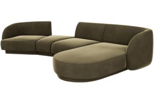 Micadoni Sametov&aacute; rohov&aacute; pohovka Miley 325 cm