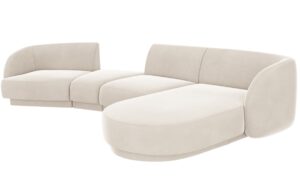 Micadoni Sametov&aacute; rohov&aacute; pohovka Miley 325 cm