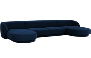 Micadoni Sametov&aacute; rohov&aacute; pohovka Miley 330 cm