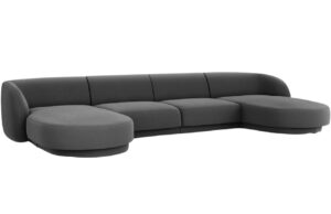 Micadoni Sametov&aacute; rohov&aacute; pohovka Miley 330 cm