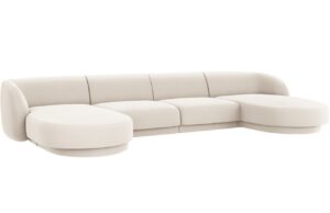 Micadoni Sametov&aacute; rohov&aacute; pohovka Miley 330 cm