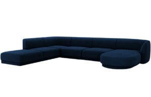 Micadoni Sametov&aacute; rohov&aacute; pohovka Miley 330 cm